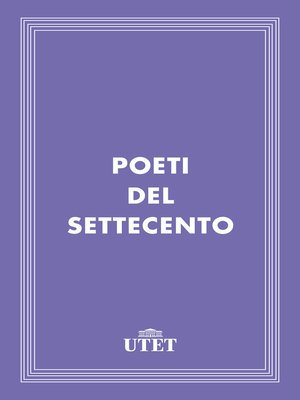 Poeti del Settecento by AA. VV.